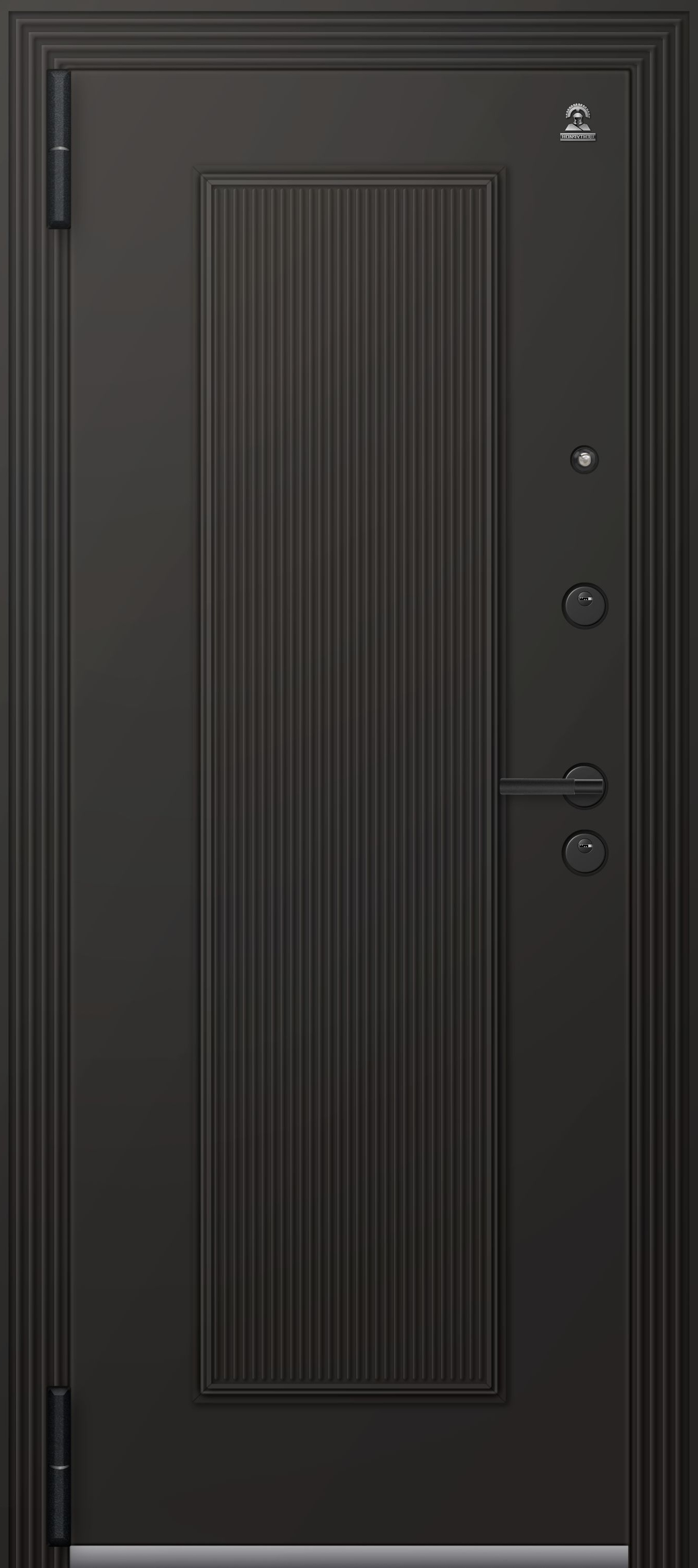 Дверь входная для квартиры LUX-1 с зеркалом, внешняя черный муар, МДФ черный перламутр, Центурион Дверь входная для квартиры LUX-1 с зеркалом, внешняя черный муар, МДФ черный перламутр, Центурион