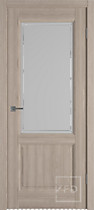 Межкомнатная дверь с остеклением Elegant 2 Crystal cloud VFD,  Red oak