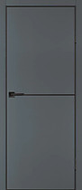 Дверь межкомнатная CADENA-7 Дера, цвет мэджик графит, алюминиевый молдинг 