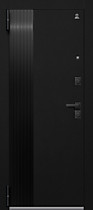 Дверь входная для квартиры LUX-2, внешняя чёрный муар, МДФ корунд черный Центурион