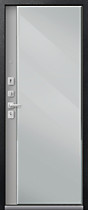 Дверь входная для квартиры с зеркалом С-114, внутрь кашемир сильвер, Центурион