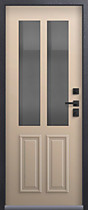Дверь входная для улицы Т-1 Premium с терморазрывом и стеклопакетом, внутрь ясень латте, Центурион