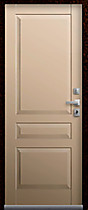 Дверь входная для улицы Т-2 с терморазрывом, внешняя шоколадный муар, внутрь кашемир латте, Центурион