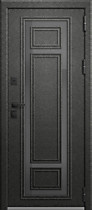 Дверь Т-2 Premium с терморазрывом для улицы со стеклопакетом, внешняя графит муар, стекло (серый цвет), Центурион