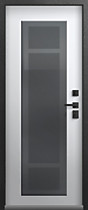 Дверь Т-2 Premium с терморазрывом для улицы, внешняя антрацит муар, внутрь МДФ кашемир белый, Центурион