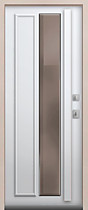 Дверь Т-5 Premium с терморазрывом для улицы, внутрь кашемир белый, стеклопакет, Центурион
