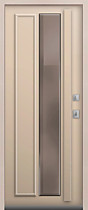 Дверь Т-5 Premium с терморазрывом для улицы, внутрь кашемир латте, стеклопакет, Центурион