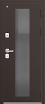 Дверь входная для улицы Агат-термо 22, SibДвери, внешняя шоколадный муар, стеклопакет (тонировка grey)