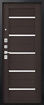 Дверь входная для квартиры V-05, внутрьлиственница тёмная, Центурион