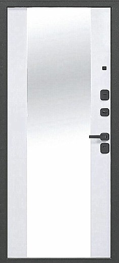 9 см Кантри зеркало эмалит белый