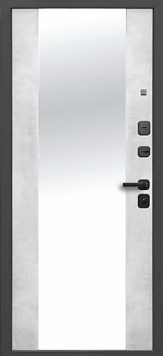 9 см Геометрия зеркало эмалит белый