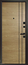 Дверь входная для квартиры Медея-315 Вертикаль (Ретвизан),  внутрь МДФ дуб европейский горизонтальный с молдингами