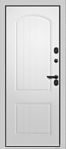 Дверь входная для улицы с терморазрывом Триера-200 new (Ретвизан) капитель снаружи, внутрь МДФ холст белый